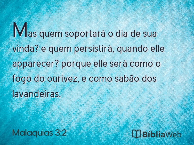 Malaquias 3:2 em imagem para compartilhar
