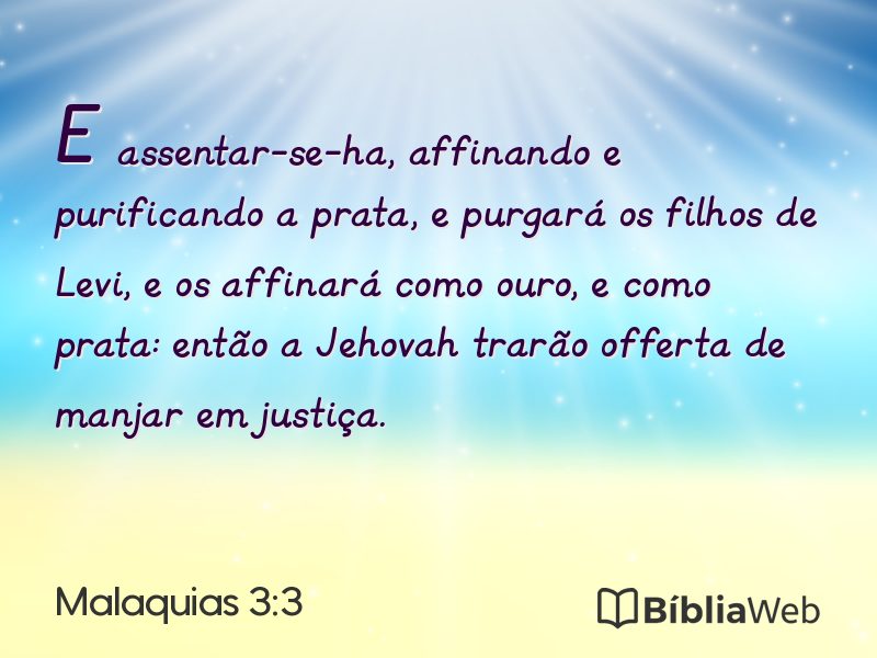 Malaquias 3:3 em imagem para compartilhar
