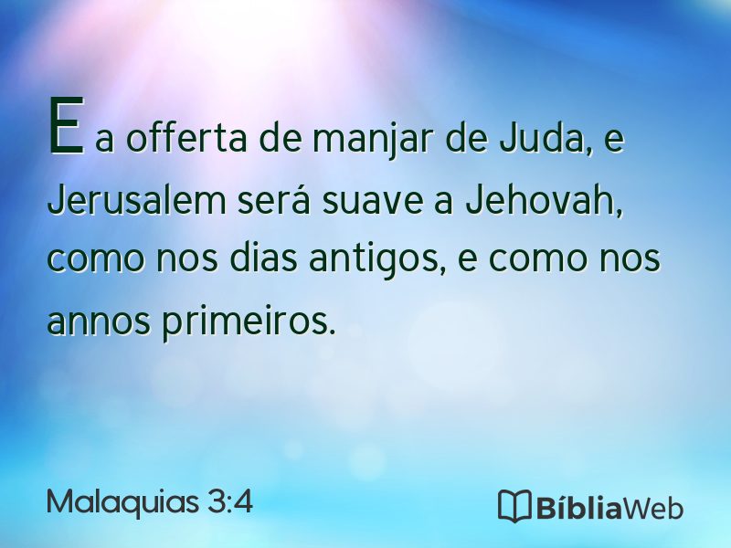 Malaquias 3:4 em imagem para compartilhar