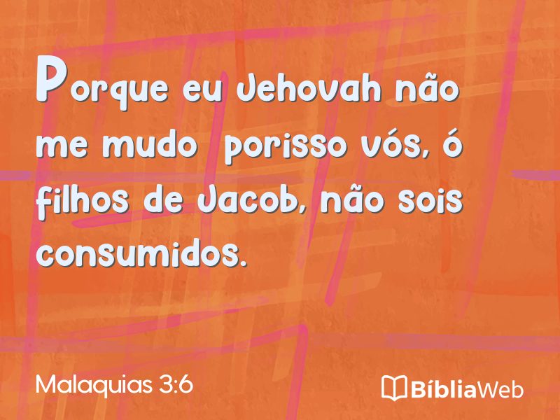 Malaquias 3:6 em imagem para compartilhar