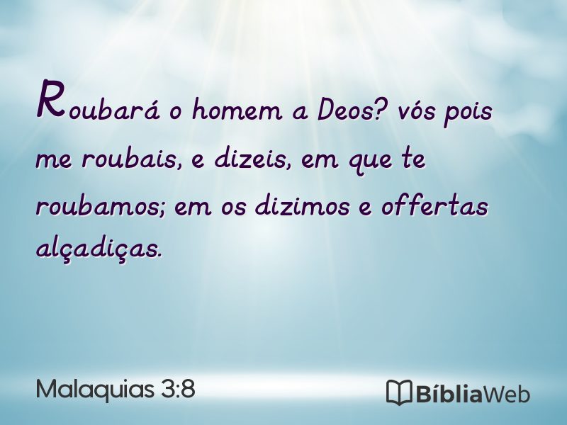 Malaquias 3:8 em imagem para compartilhar