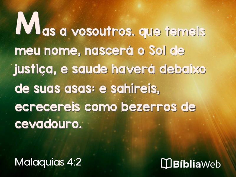 Malaquias 4:2 em imagem para compartilhar