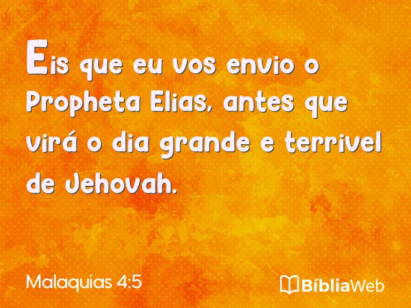Malaquias 4:5 em imagem para compartilhar