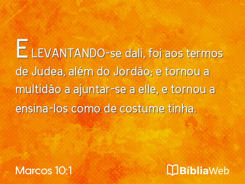 Marcos 10:1 em imagem para compartilhar