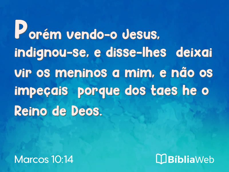 Marcos 10:14 em imagem para compartilhar