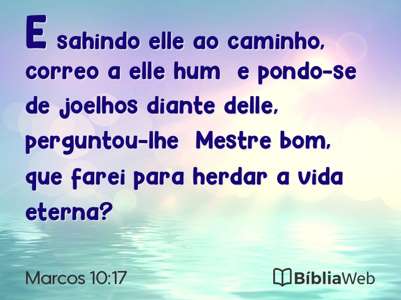 Marcos 10:17 em imagem para compartilhar
