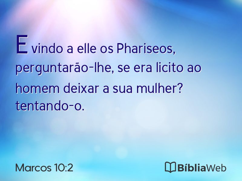 Marcos 10:2 em imagem para compartilhar
