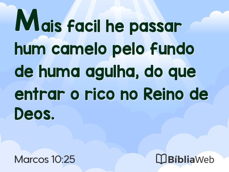 Marcos 10:25 em imagem para compartilhar