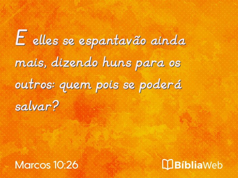Marcos 10:26 em imagem para compartilhar