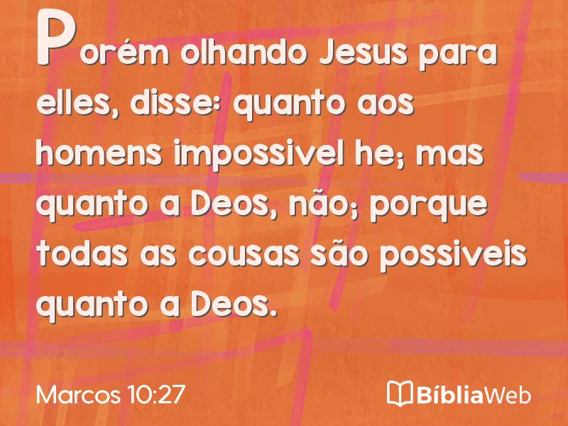 Marcos 10:27 em imagem para compartilhar