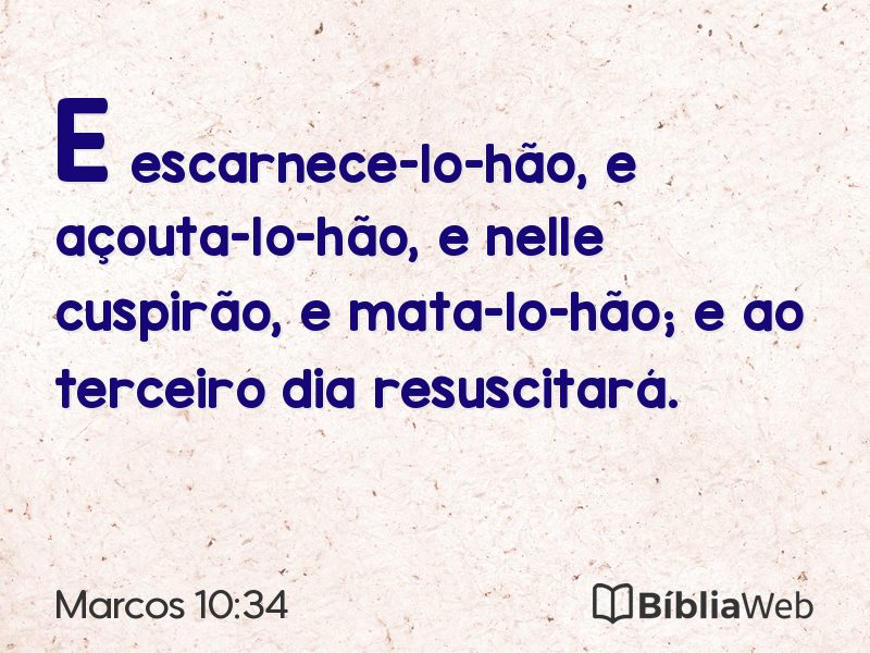 Marcos 10:34 em imagem para compartilhar