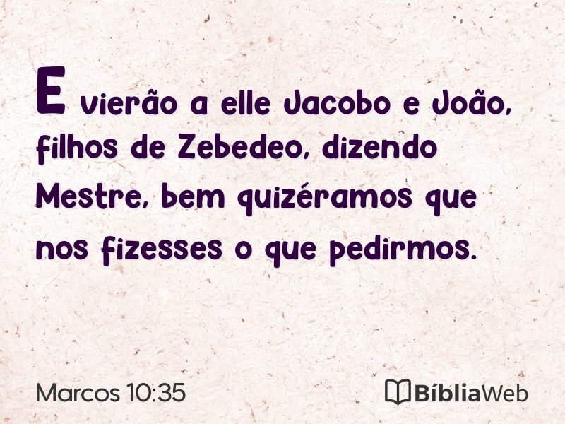 Marcos 10:35 em imagem para compartilhar
