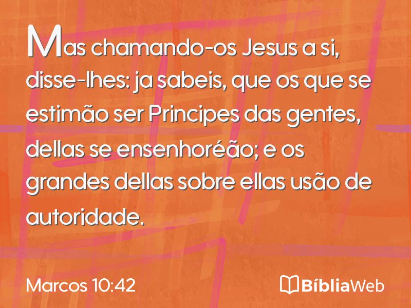 Marcos 10:42 em imagem para compartilhar