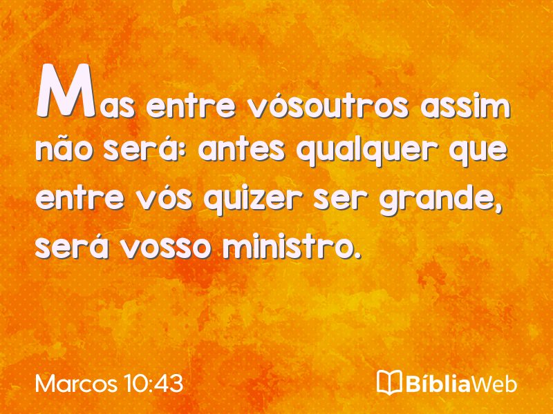 Marcos 10:43 em imagem para compartilhar