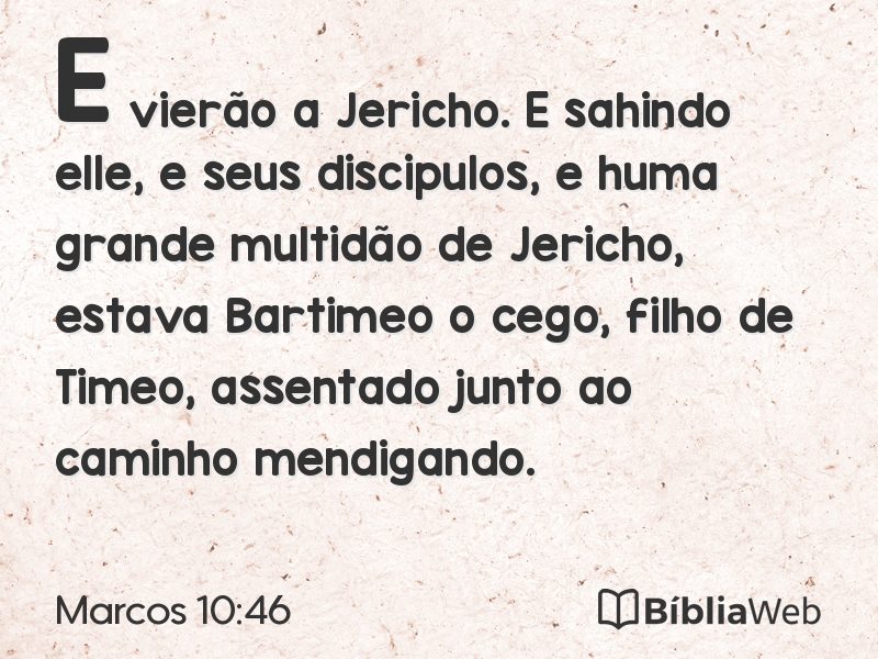 Marcos 10:46 em imagem para compartilhar