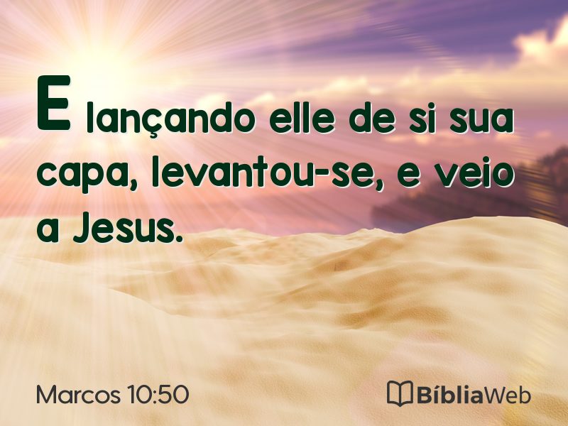 Marcos 10:50 em imagem para compartilhar