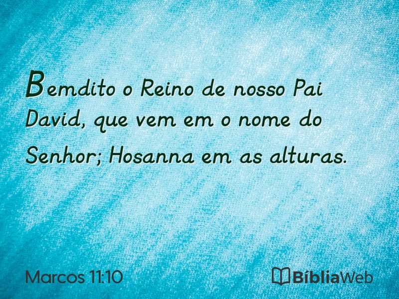 Marcos 11:10 em imagem para compartilhar