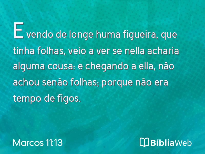 Marcos 11:13 em imagem para compartilhar