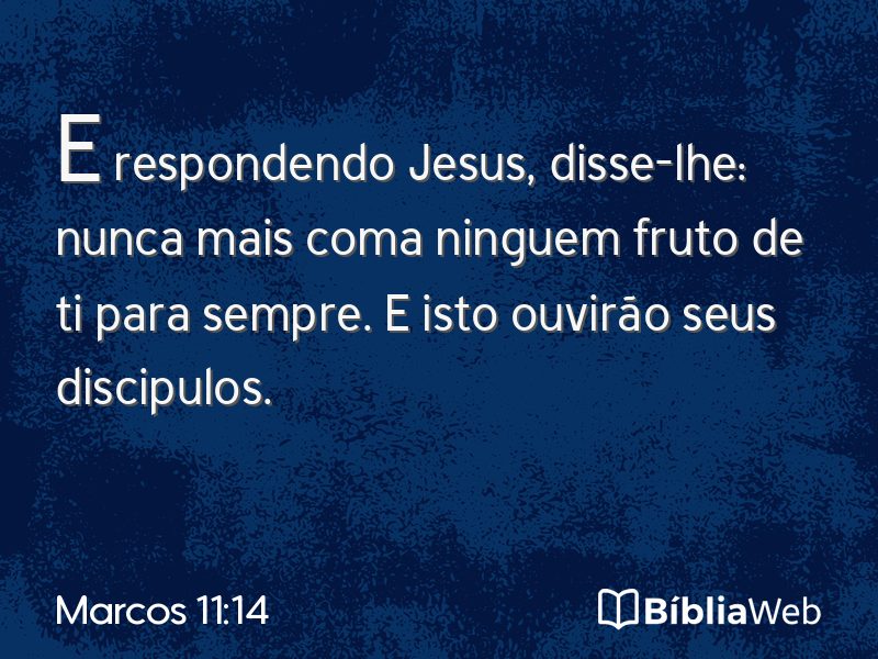 Marcos 11:14 em imagem para compartilhar