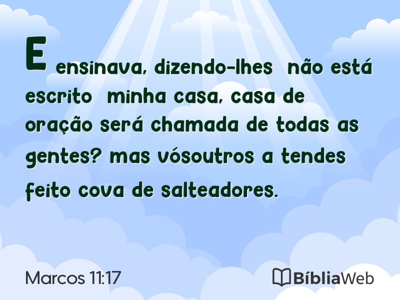 Marcos 11:17 em imagem para compartilhar