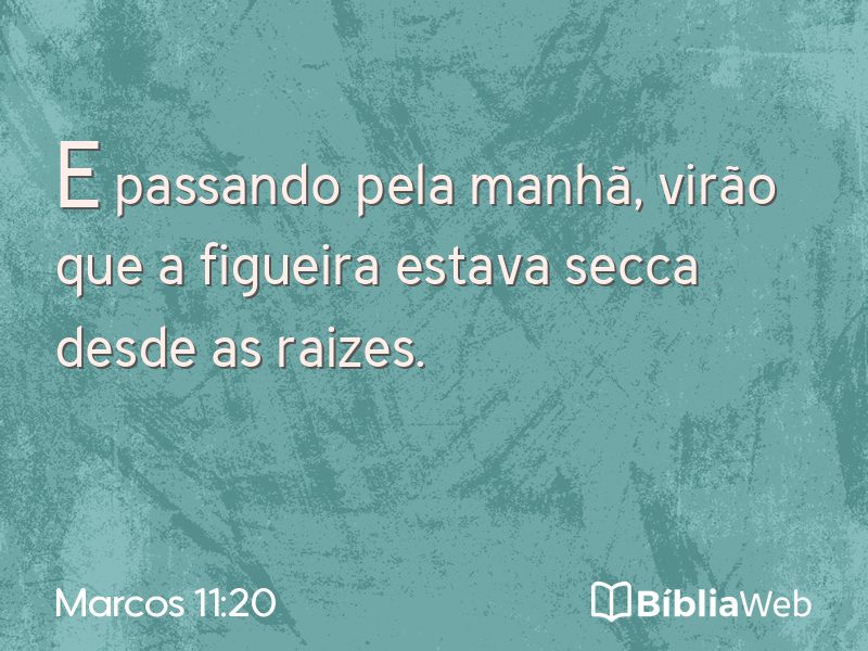 Marcos 11:20 em imagem para compartilhar