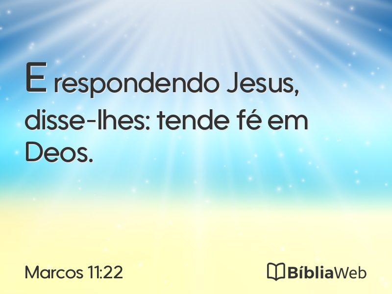 Marcos 11:22 em imagem para compartilhar