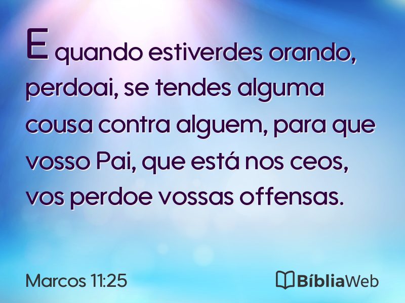 Marcos 11:25 em imagem para compartilhar