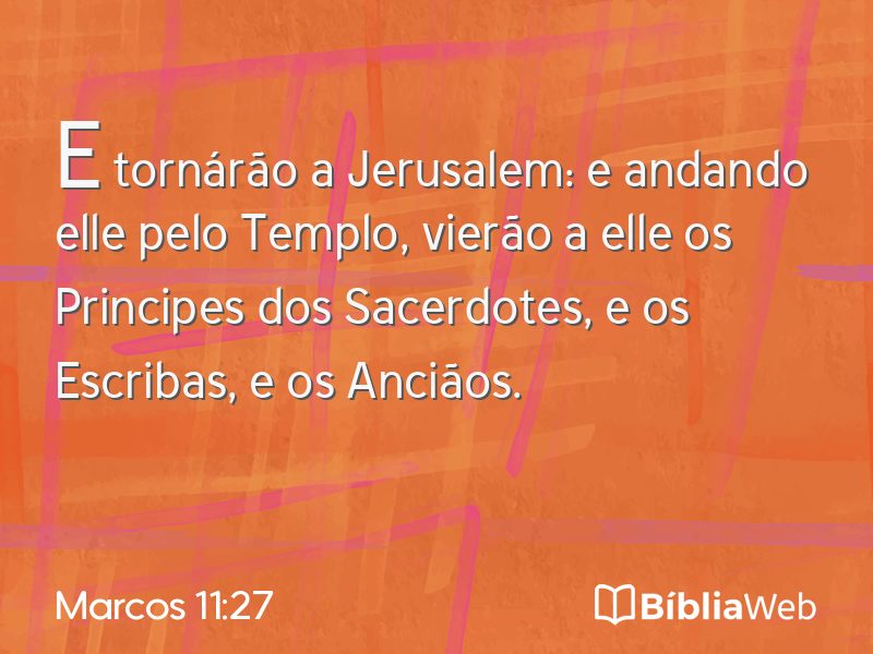 Marcos 11:27 em imagem para compartilhar