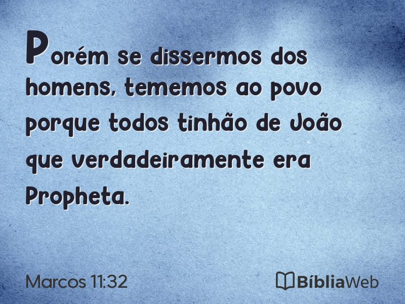 Marcos 11:32 em imagem para compartilhar