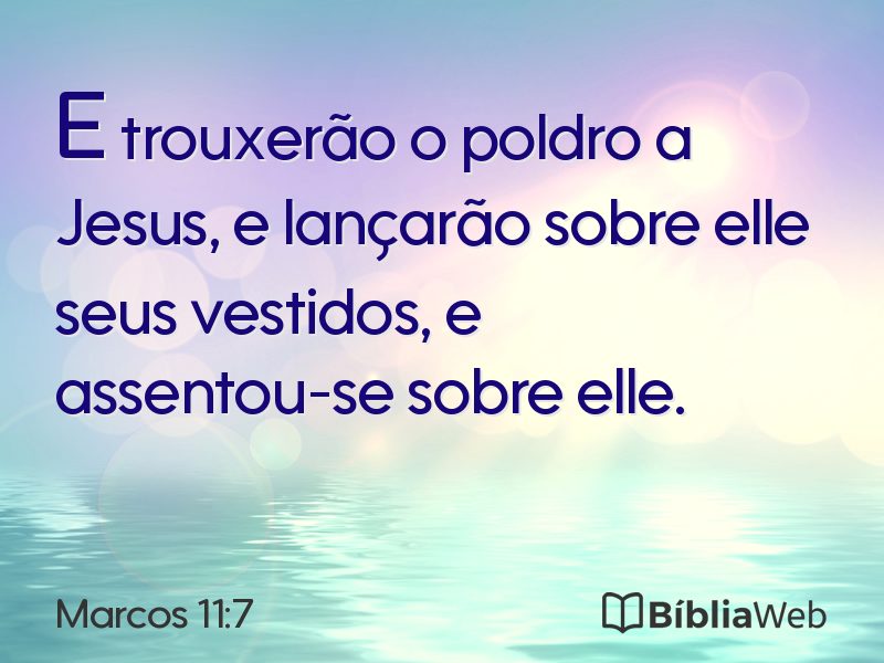 Marcos 11:7 em imagem para compartilhar