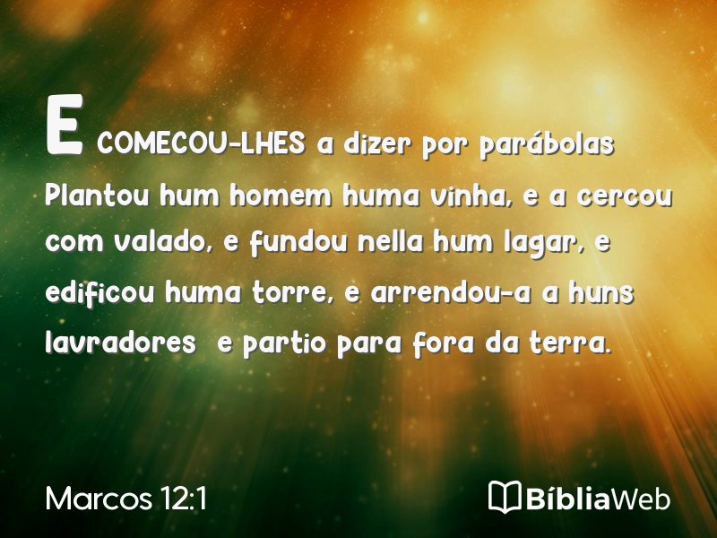 Marcos 12:1 em imagem para compartilhar