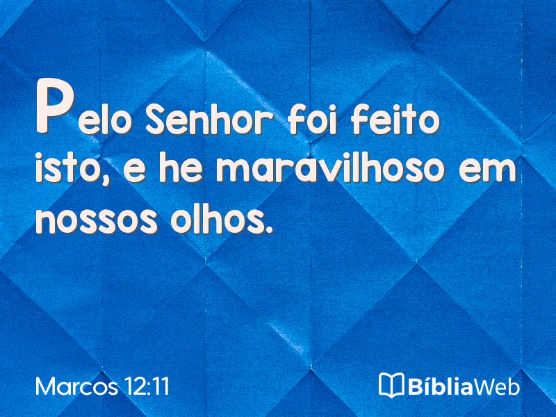 Marcos 12:11 em imagem para compartilhar