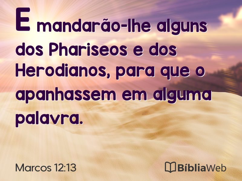 Marcos 12:13 em imagem para compartilhar