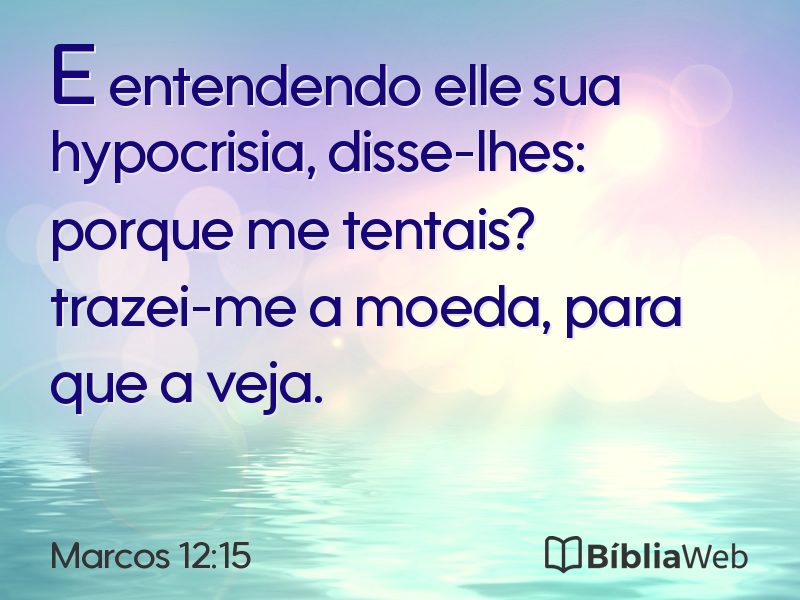 Marcos 12:15 em imagem para compartilhar