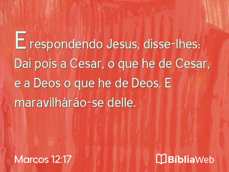 Marcos 12:17 em imagem para compartilhar