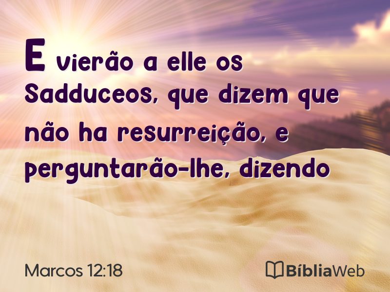 Marcos 12:18 em imagem para compartilhar