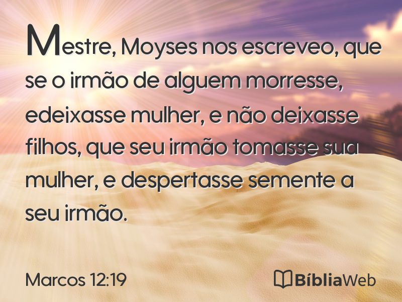 Marcos 12:19 em imagem para compartilhar