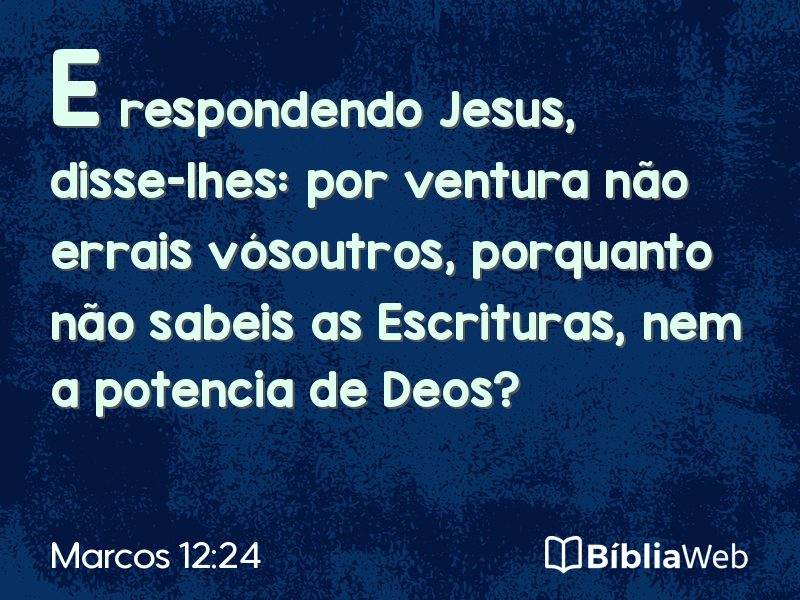 Marcos 12:24 em imagem para compartilhar