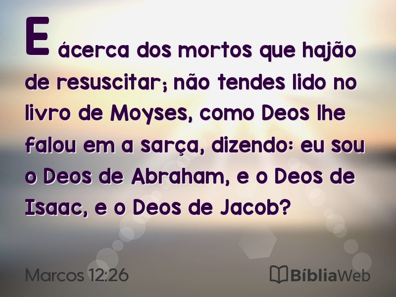 Marcos 12:26 em imagem para compartilhar