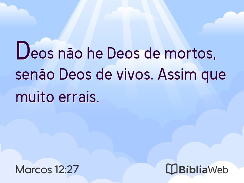 Marcos 12:27 em imagem para compartilhar