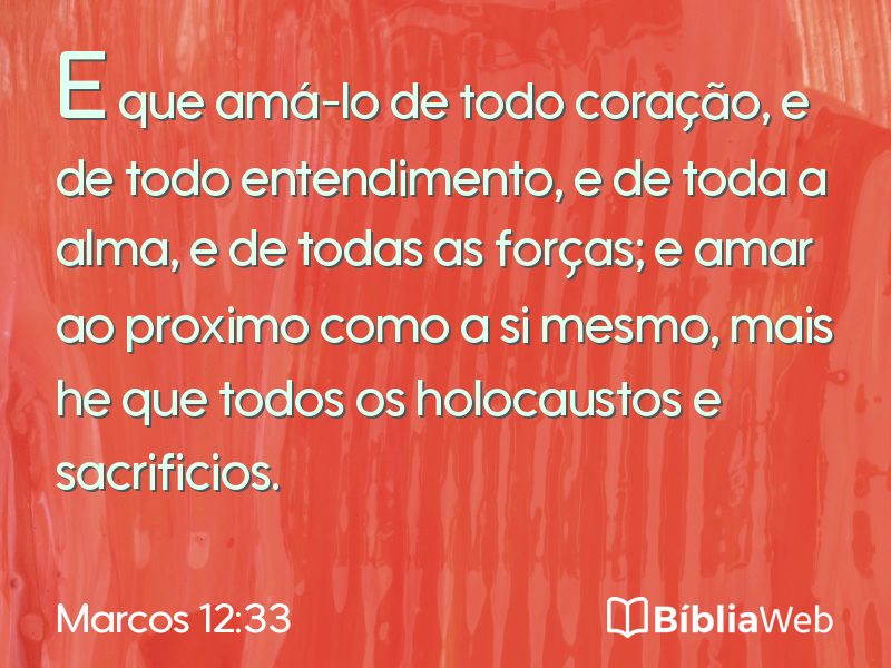 Marcos 12:33 em imagem para compartilhar