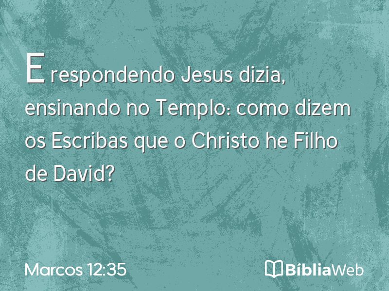 Marcos 12:35 em imagem para compartilhar