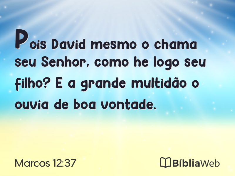 Marcos 12:37 em imagem para compartilhar