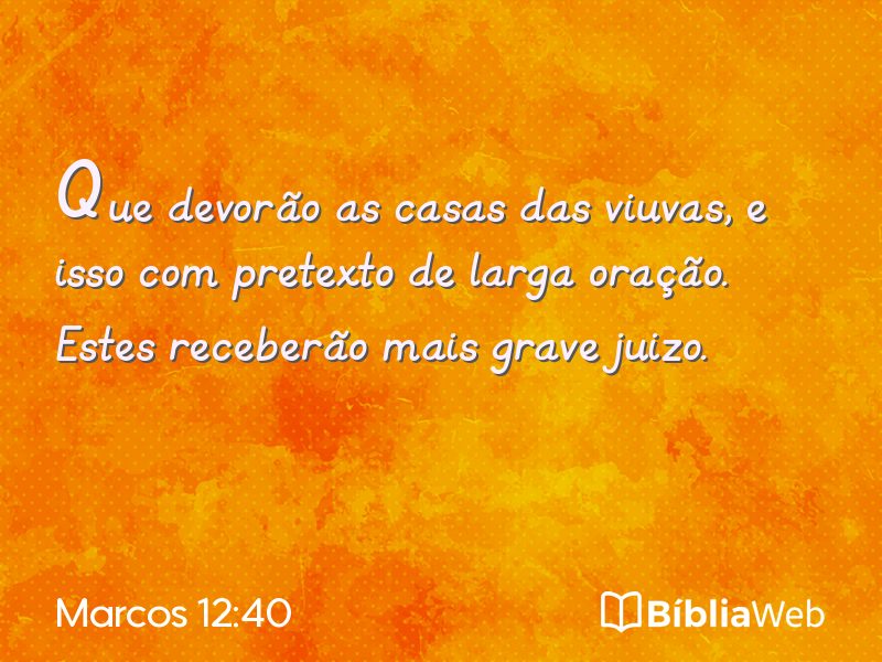 Marcos 12:40 em imagem para compartilhar