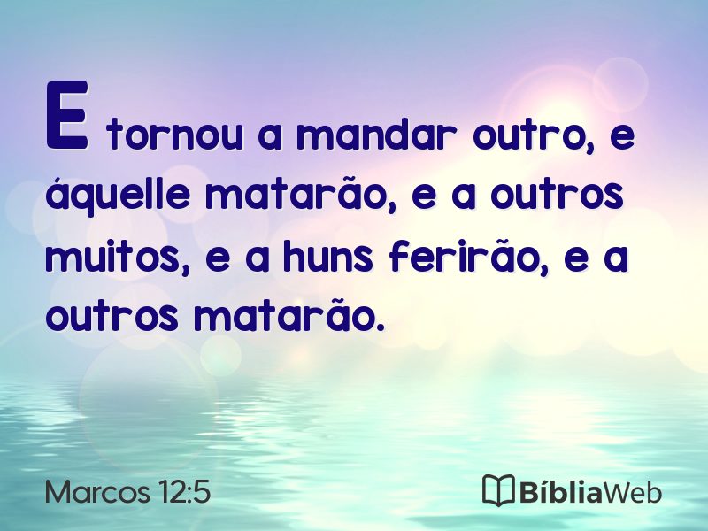 Marcos 12:5 em imagem para compartilhar