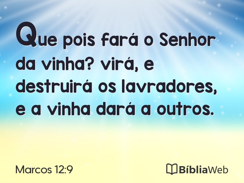Marcos 12:9 em imagem para compartilhar