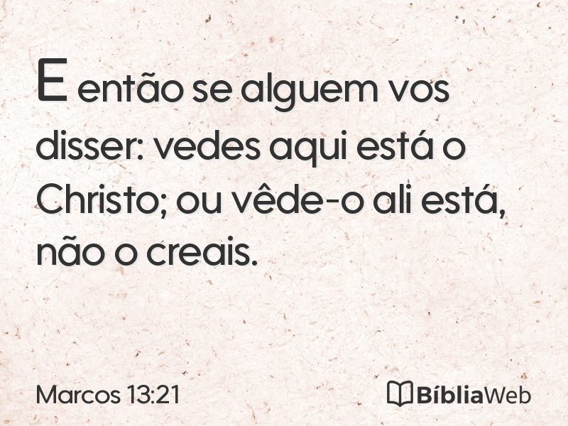 Marcos 13:21 em imagem para compartilhar