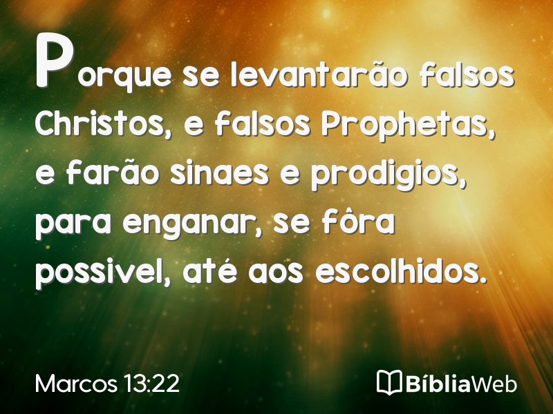 Marcos 13:22 em imagem para compartilhar