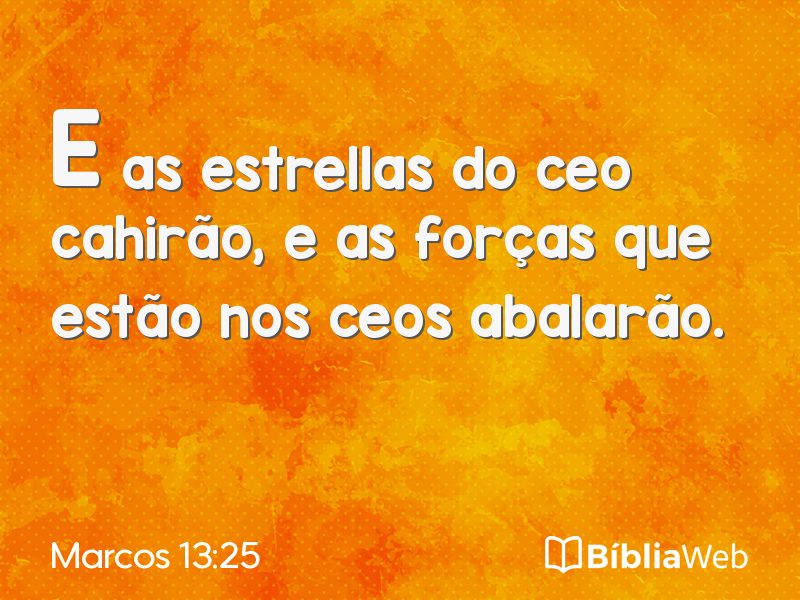 Marcos 13:25 em imagem para compartilhar