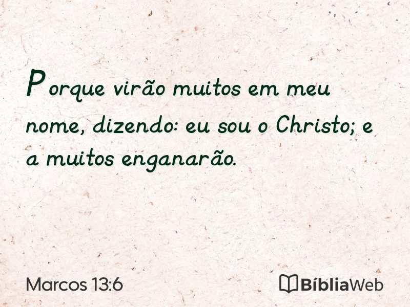 Marcos 13:6 em imagem para compartilhar